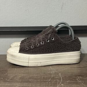 Converse Chuck Taylor All-Star Sherpa Low Platform Women’s Shoes Size 6.5 Purple